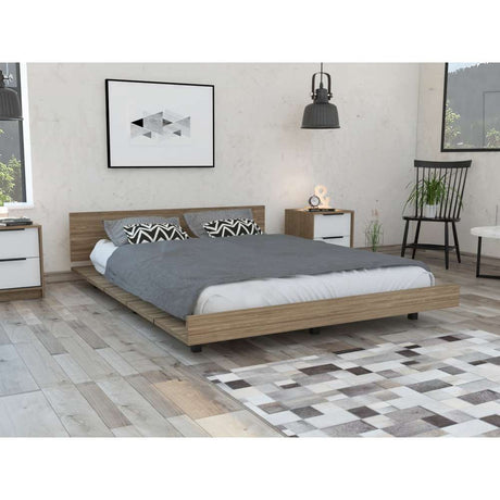 Cama Kaia Miel 160x51.6cm para Colchón Doble 140 X 190 Cm con Cabecero - Camas | Bylmo