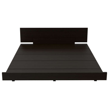 Cama Kaia Wengue 160x51.6cm para Colchón Queen 160 X 190 Cm con Cabecero - Camas | Bylmo