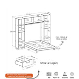 Combo Cama y Closet y Mesa de Noche Versa Duna 254x200cm para Colchón Doble 140 X 190 Cm - Camas y Cabeceros | Bylmo