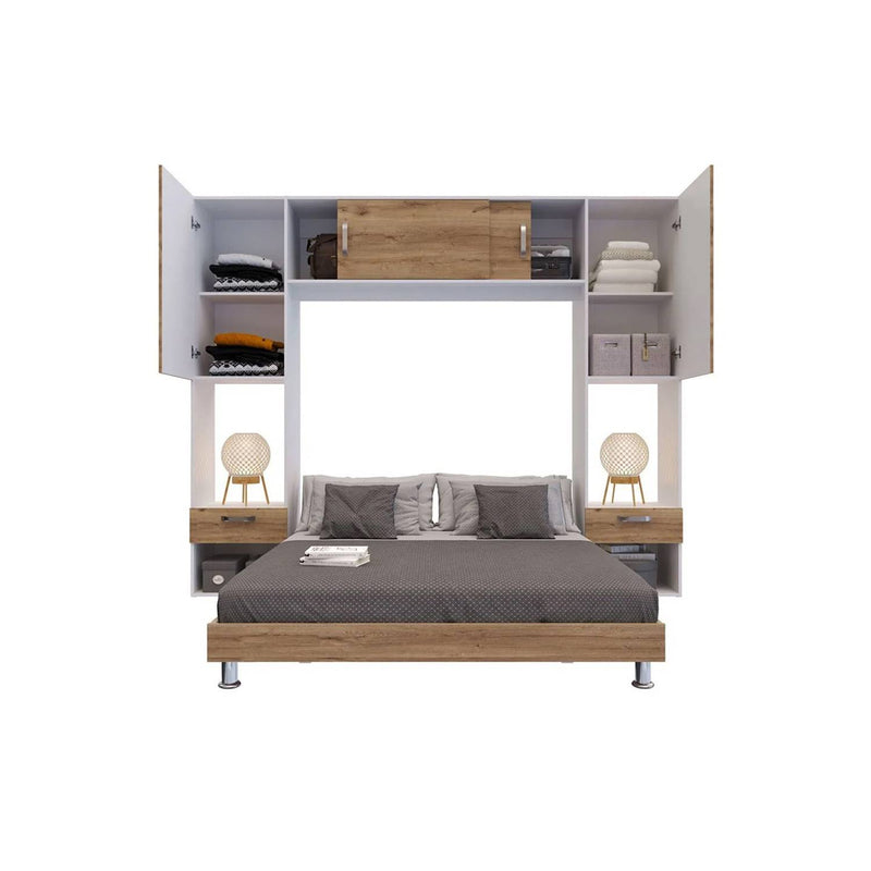 Estructura de cama y otros muebles como elementos decorativos •
