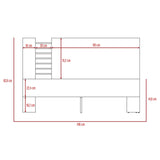Combo Habitación Tivoli Wengue Cama Doble 140 cm + 2 Mesas de Noche + Rack de Tv - Camas | Bylmo