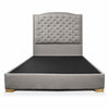 Cama Lawrence Semidoble 120 cm Gris de Tela con Cabecero