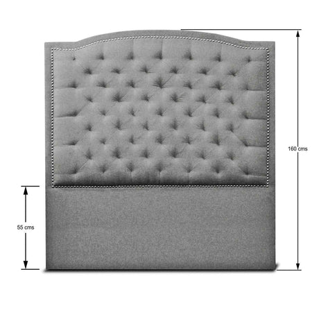 Base Cama Lawrence Gris 120x30cm para Colchón Semidoble 120 X 190 Cm con Cabecero - Camas y Cabeceros | Bylmo