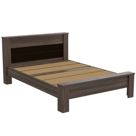 Cama Nápoles Doble 140 cm Coñac y Wengue - Camas | Bylmo