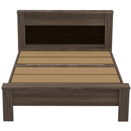 Cama Nápoles Doble 140 cm Coñac y Wengue - Camas | Bylmo