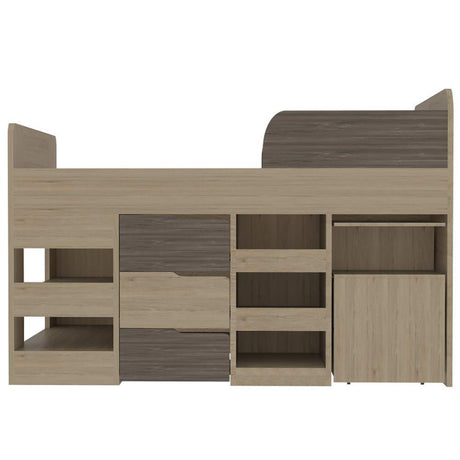 Cama Escritorio Rovere y Siena 105x130cm para Colchón Sencillo sin Colchón y con Cabecero - Camas | Bylmo