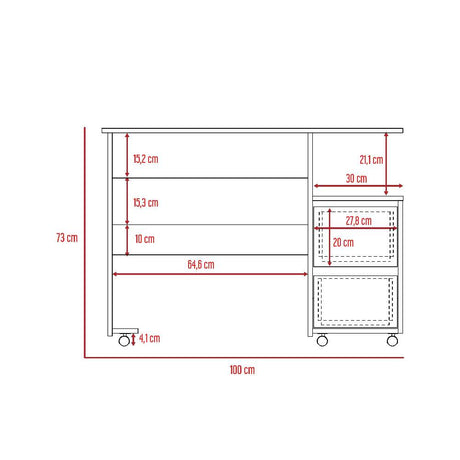 Cama Escritorio Rovere y Siena 105x130cm para Colchón Sencillo sin Colchón y con Cabecero - Camas | Bylmo