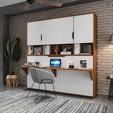 Cama Abatible Caramelo y Blanco 209x211cm para Colchón Sencillo 100 X 190 Cm Multifuncional - Camas y Cabeceros | Bylmo