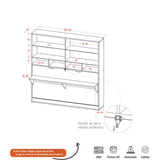 Cama Abatible Caramelo y Blanco 209x211cm para Colchón Sencillo 100 X 190 Cm Multifuncional - Camas y Cabeceros | Bylmo