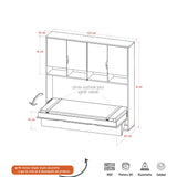 Cama Abatible Caramelo y Blanco 209x211cm para Colchón Sencillo 100 X 190 Cm Multifuncional - Camas y Cabeceros | Bylmo
