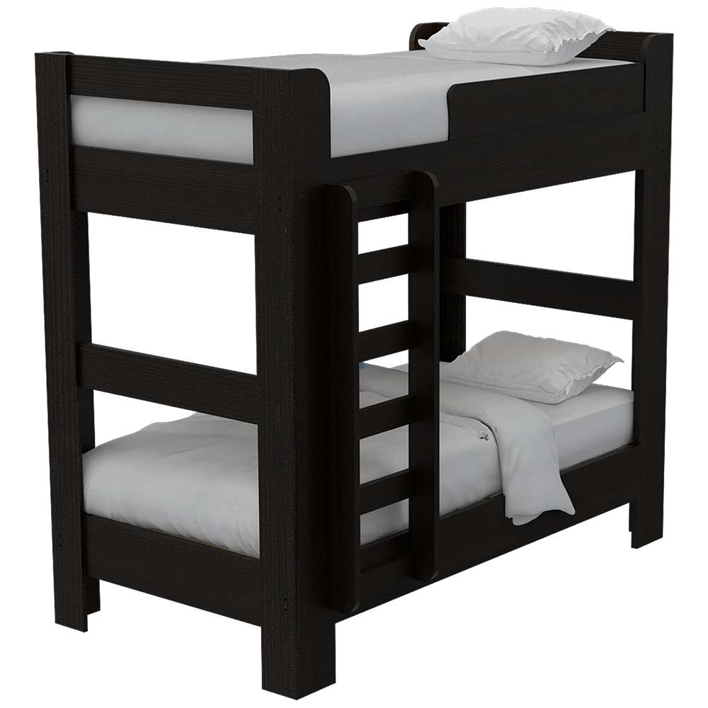 Camarote Palmetto Sencilla 100 cm Wengue Dos Niveles - Camas | Bylmo