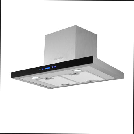 Campana Peninsula Two 76 Cm Gris Tipo Isla De Tres Velocidades - Cocinas | Bylmo