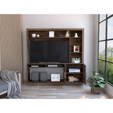 Centro de Entretenimiento Cantabria Coñac 180x180cm Para TV Hasta 55 Pulgadas con Un Cajón - Muebles para TV | Bylmo