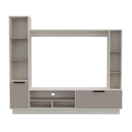 Centro de Entretenimiento Marsella Niebla y Taupe 202 cm con Dos Puertas - Muebles para TV | Bylmo