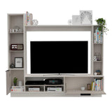 Centro de Entretenimiento Marsella Niebla y Taupe 202 cm con Dos Puertas - Muebles para TV | Bylmo