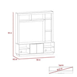 Centro de Entretenimiento San Pedro Coñac 160 cm con Dos Puertas - Muebles para TV | Bylmo