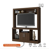 Centro de Entretenimiento Baden Chocolate 143 cm con Dos Puertas - Muebles para TV | Bylmo
