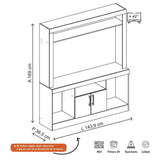 Centro de Entretenimiento Baden Chocolate 143 cm con Dos Puertas - Muebles para TV | Bylmo
