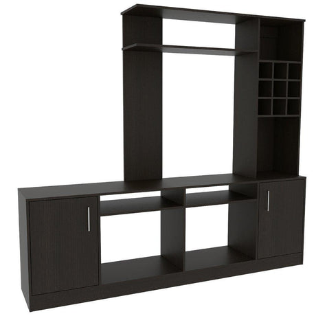 Centro de Entretenimiento Kava Wengue 200 cm con Dos Puertas - Muebles para TV | Bylmo