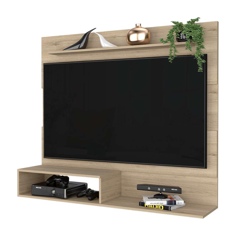 Panel de TV Beijing Rovere 140x120cm Para TV Hasta 55 Pulgadas sin Cajones - Muebles para TV | Bylmo