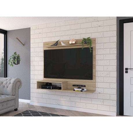 Panel de TV Beijing Rovere 140x120cm Para TV Hasta 55 Pulgadas sin Cajones - Muebles para TV | Bylmo