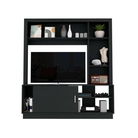 Centro de Entretenimiento Trento Wengue 160 cm con Una Puerta - Muebles para TV | Bylmo