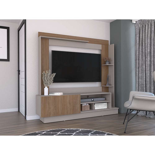 Mueble de TV con ruedas aglomerado blanco brillante 80x40x40 cm -  referencia Mqm-800195
