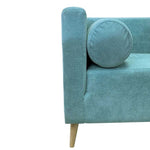 Sofa Chaise Long Fresh Verde Menta 163 cm con Patas de Madera