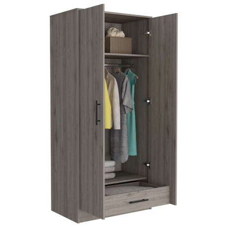 Closet Ambery Ceniza 80x180cm con 1 Cajones con 1 Entrepaños - Closets | Bylmo