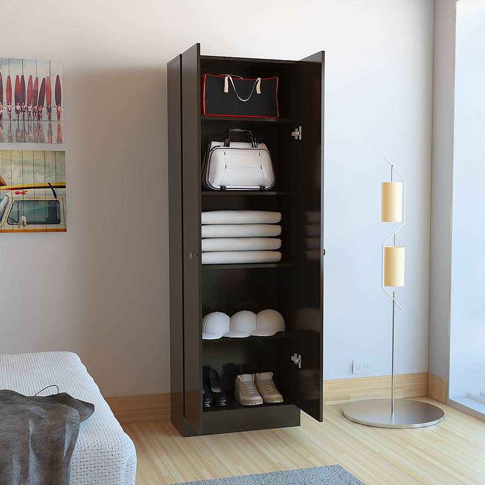 Closet Home Wengue 60x180cm sin Cajones con 4 Entrepaños - Closets | Bylmo
