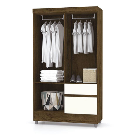 Closet Bonic Marron y Blanco 102.6x181cm con 1 Cajones con 1 Entrepaños - Closets | Bylmo