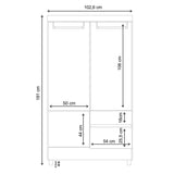 Closet Bonic Marron y Blanco 102.6x181cm con 1 Cajones con 1 Entrepaños - Closets | Bylmo