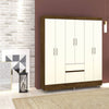 Closet Valent Blanco 153 cm con Seis Puertas y Dos Cajones