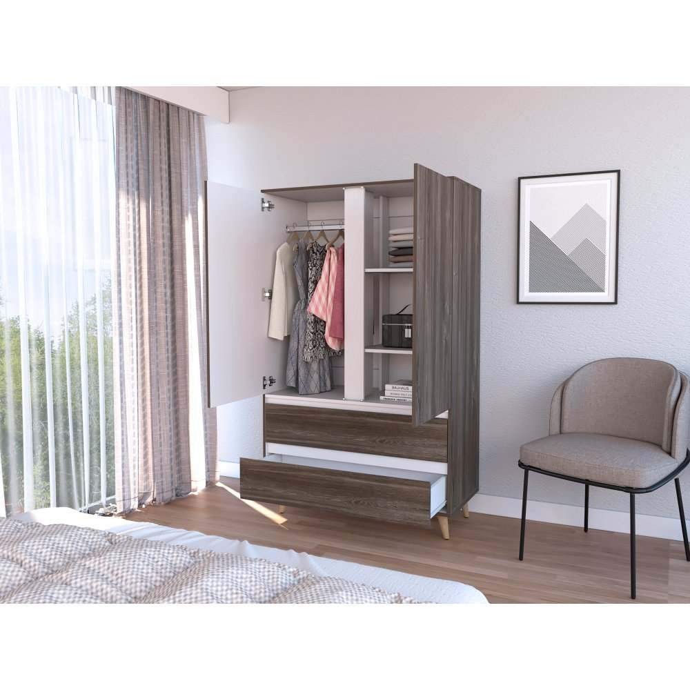 Closet Almería Siena 100 cm con Dos Puertas y Dos Cajones - Closets | Bylmo