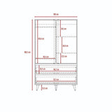 Closet Almería Siena 100 cm con Dos Puertas y Dos Cajones - Closets | Bylmo