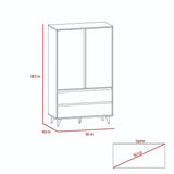 Closet Almería Siena 100 cm con Dos Puertas y Dos Cajones - Closets | Bylmo
