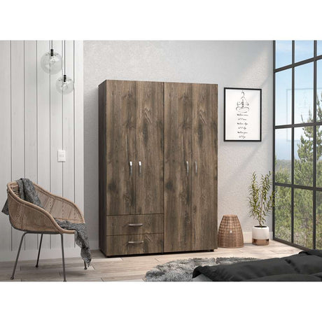 Closet Ankora Bellota 120 cm con Cuatro Puertas y Dos Cajones - Closets | Bylmo