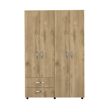 Closet Ankora Macadamia 120 cm con Cuatro Puertas y Dos Cajones - Closets | Bylmo