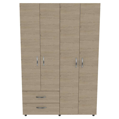 Closet Ankora Rovere 120 cm con Cuatro Puertas y Dos Cajones - Closets | Bylmo