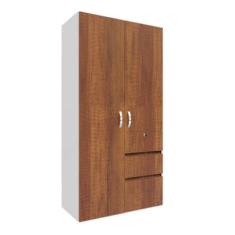 Closet Aquiles Caramelo 100x198cm con 2 Cajones con 2 Entrepaños - Closets | Bylmo