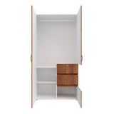 Closet Aquiles Caramelo 100x198cm con 2 Cajones con 2 Entrepaños - Closets | Bylmo