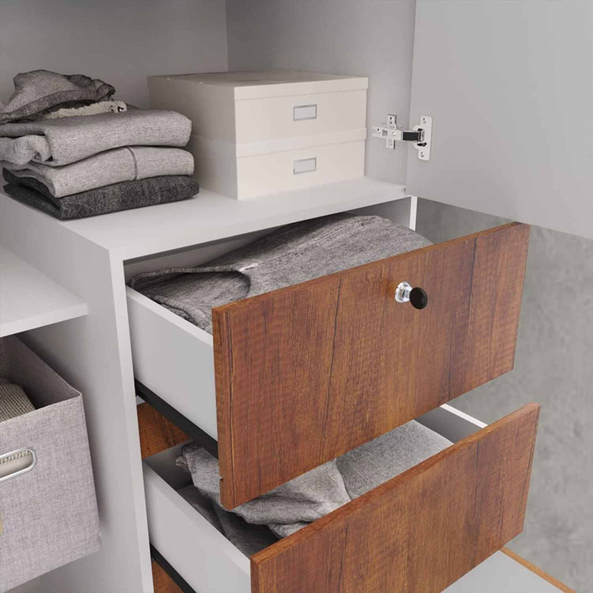 Closet Aquiles Caramelo 100x198cm con 2 Cajones con 2 Entrepaños - Closets | Bylmo