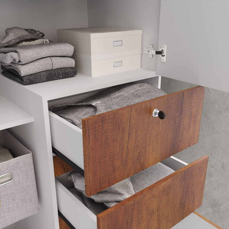 Closet Aquiles Caramelo 100x198cm con 2 Cajones con 2 Entrepaños - Closets | Bylmo