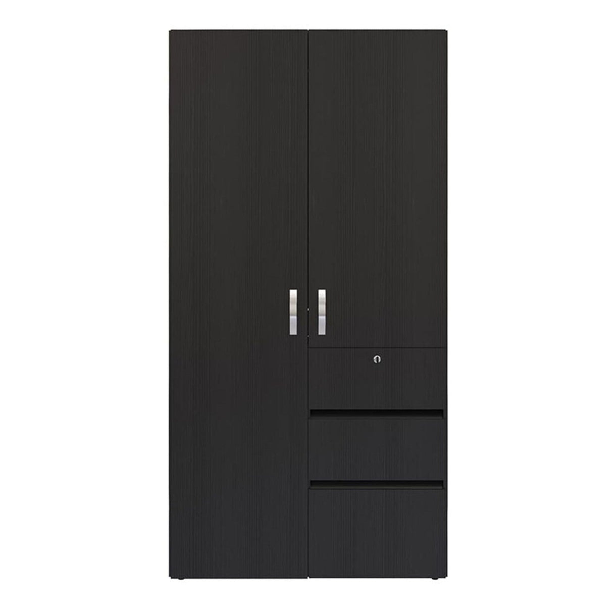 Closet Aquiles Wengue 100x198cm con 2 Cajones con 2 Entrepaños - Closets | Bylmo