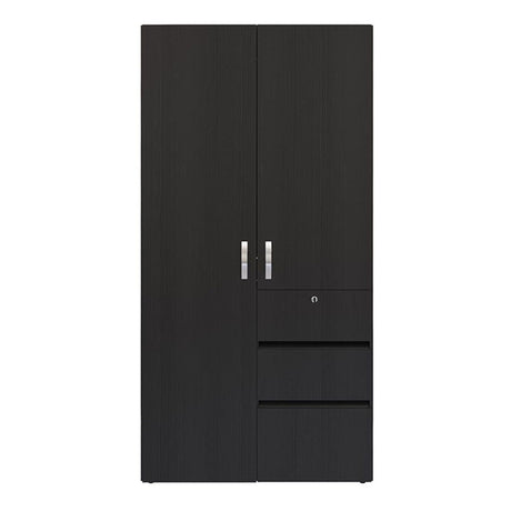 Closet Aquiles Wengue 100x198cm con 2 Cajones con 2 Entrepaños - Closets | Bylmo