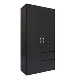 Closet Aquiles Wengue 100x198cm con 2 Cajones con 2 Entrepaños - Closets | Bylmo