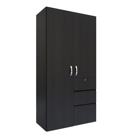 Closet Aquiles Wengue 100x198cm con 2 Cajones con 2 Entrepaños - Closets | Bylmo