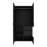 Closet Aquiles Wengue 100x198cm con 2 Cajones con 2 Entrepaños - Closets | Bylmo
