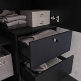 Closet Aquiles Wengue 100x198cm con 2 Cajones con 2 Entrepaños - Closets | Bylmo