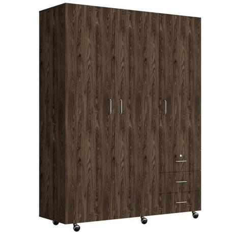 Closet Arizona Coñac 140 cm con Tres Puertas y Tres Cajones - Closets | Bylmo